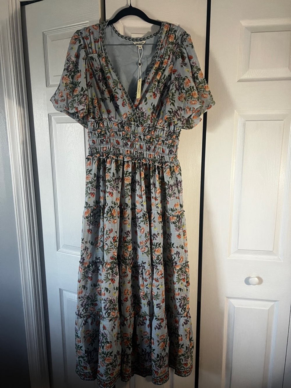 Max Studio Light Blue Floral Maxi Dress